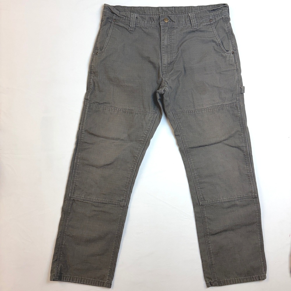 Key Apparel‎ Mens Double Knee Carpenter Pants Gray Workwear 36x32 Utility